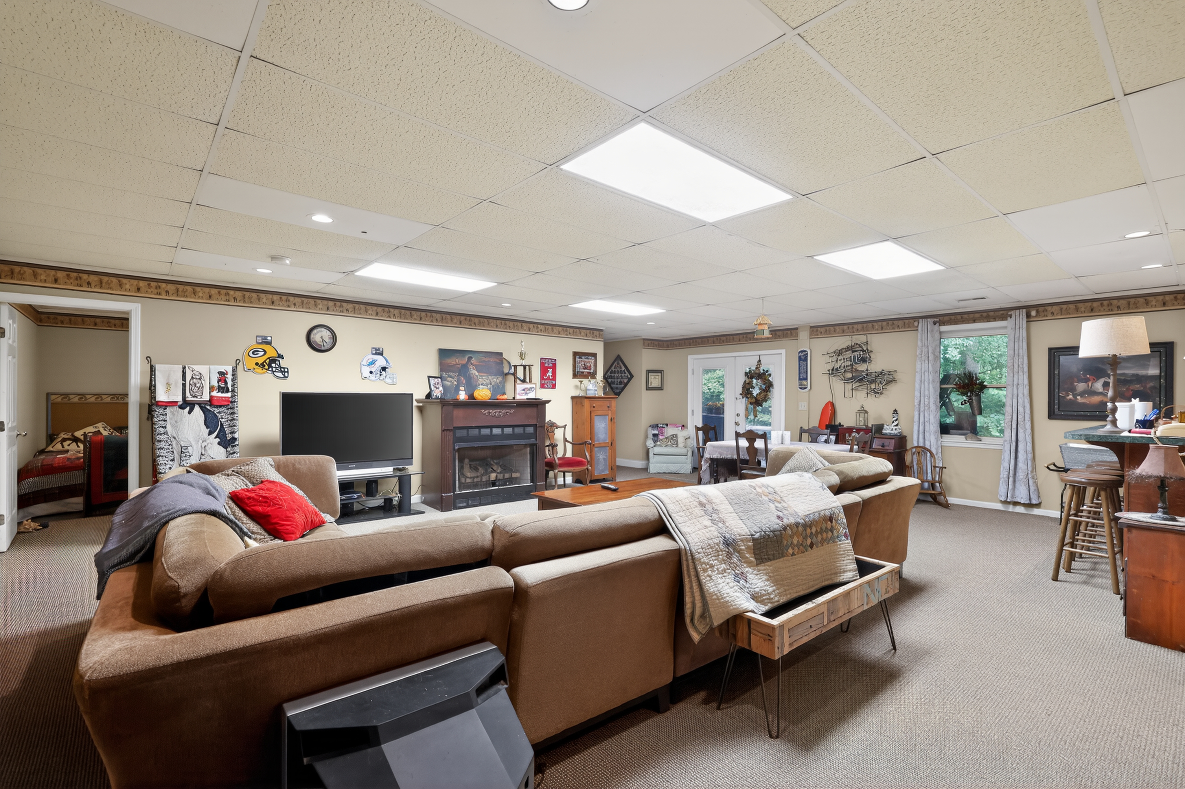 Basement living area